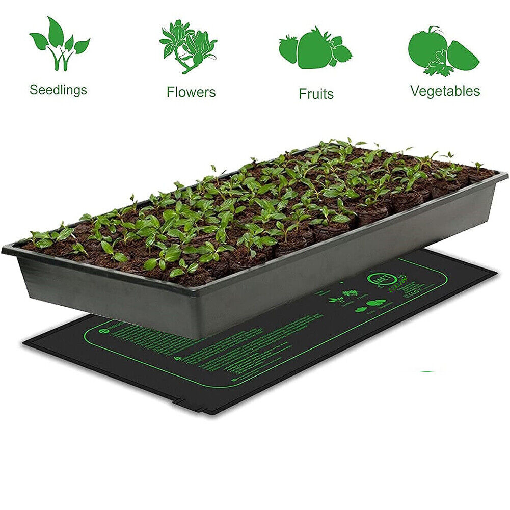 US 2 Pack Seeding Heat Mat 10"x20" Warm Hydroponic Plant Germination Starting Pa
