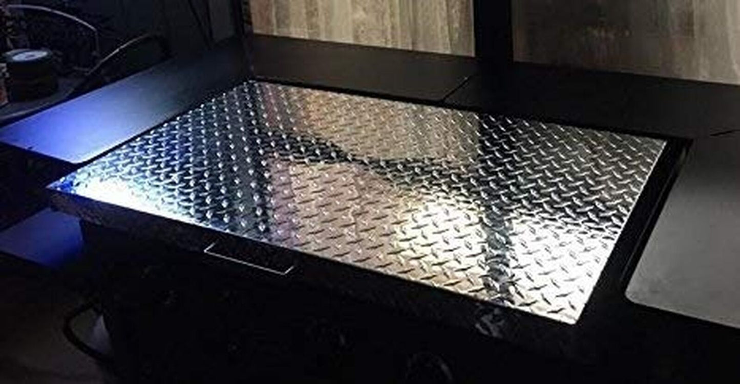 Premium Home Griddle Cover: For Outdoor Camp Chef cover, Diamond Plate Aluminum