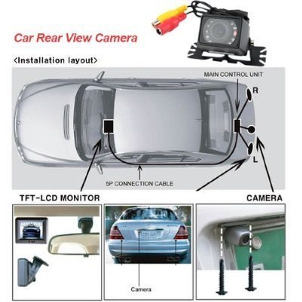 9 LED Car Rear View Reverse Backup Camera Night Vision