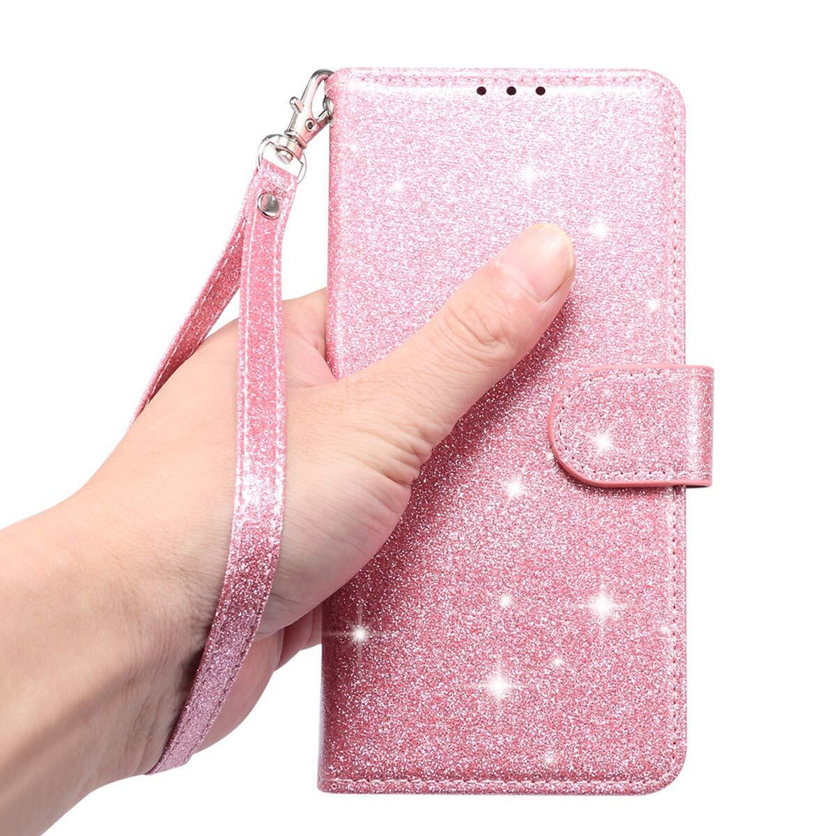 LG V60 Thinq/LG G9 Thinq Flip Glitter Bling Leather Wallet Protective Phone Case