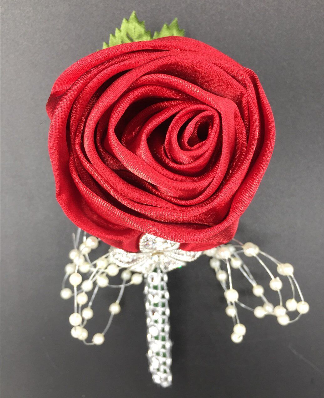 Bridegroom Groom Men's Boutonniere Boutineer with Pin for Wedding Prom