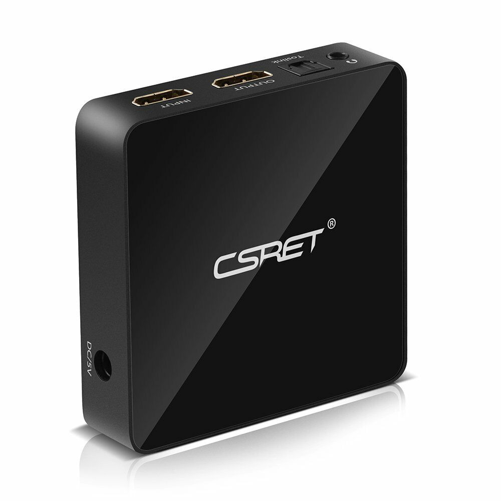 CSRET 4K HDMI to HDMI Converter with Optical TOSLINK/SPDIF with Power Adapter