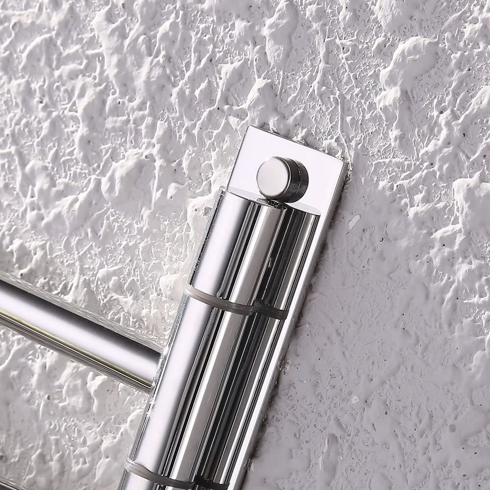 KES Towel Holder Swing Out Towel Bar SUS 304 SS 3-Bar Polished Finish, A2102S3
