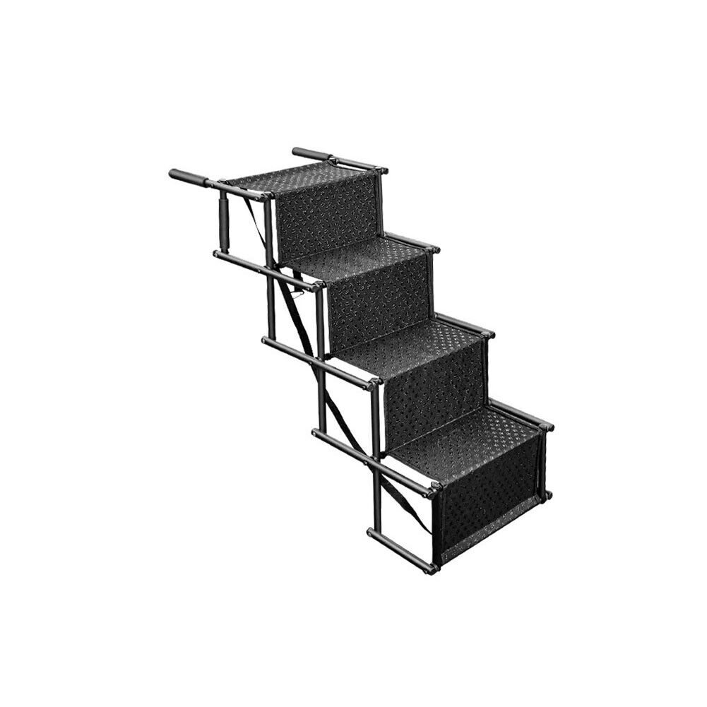 US Folding Dog Pet Steps Ramp Stairs Car Boot Portable Ladder Metal Accordion
