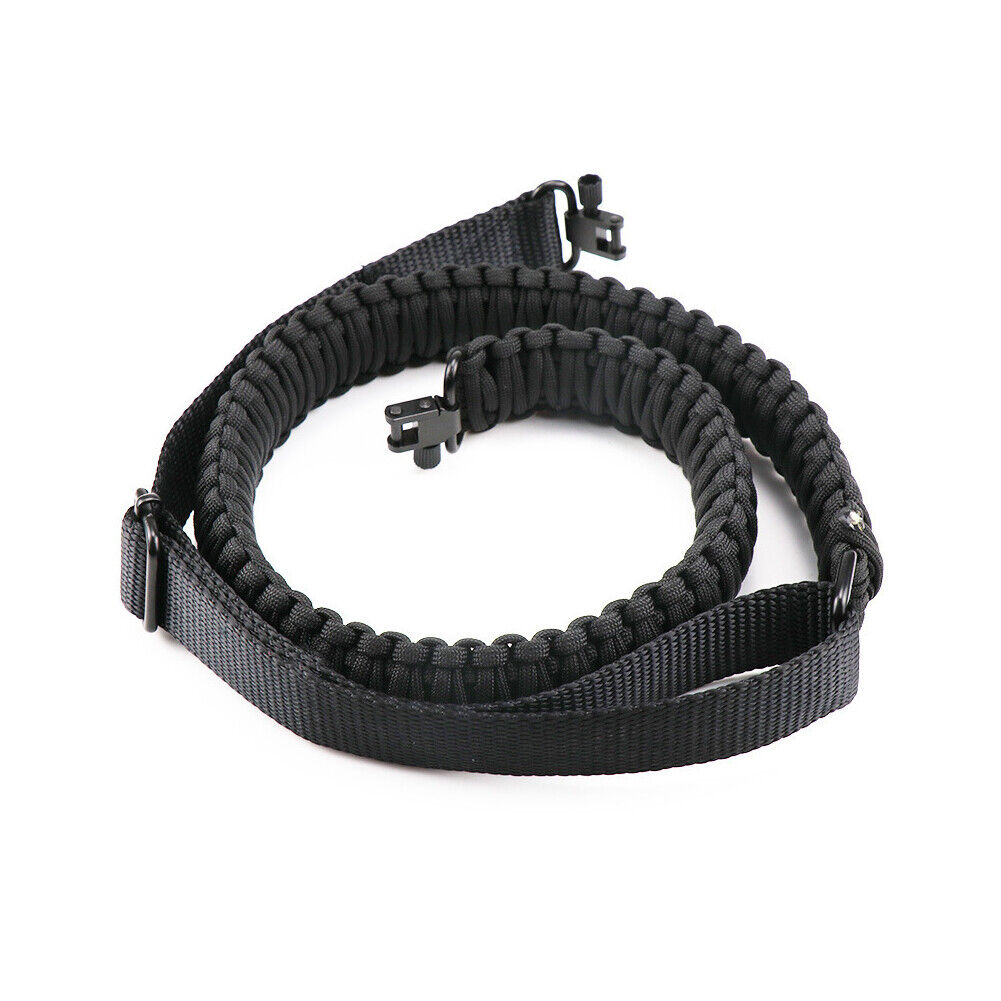 US 2 Pack Tactical 550 Paracord Rifle Gun Sling Shotgun Crossbow 2 Point Swivel