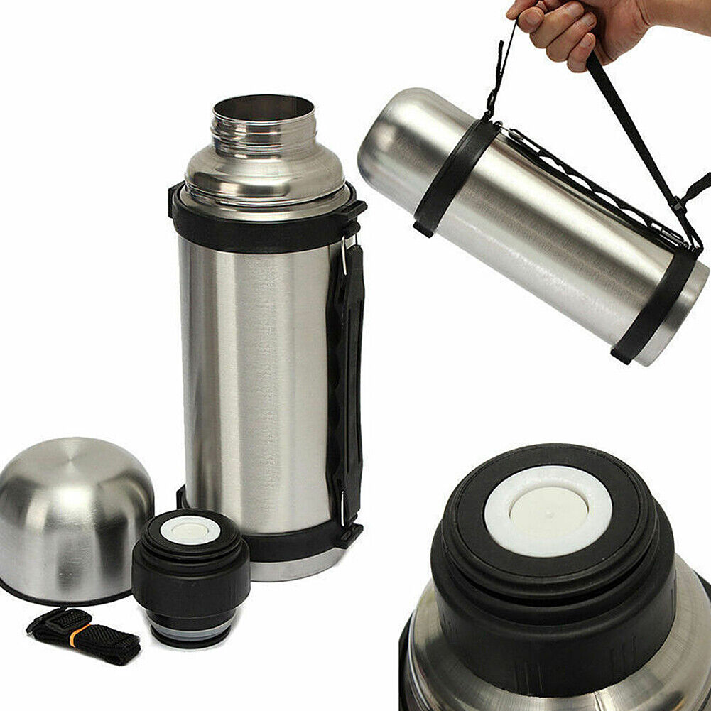 US 35.3OZ Stainless Steel Vacuum Thermos Flask Bottle Portable Beverage Bottle
