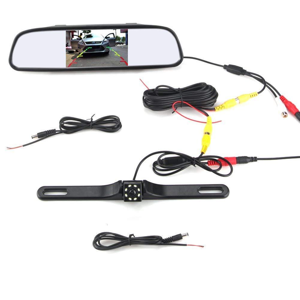 Waterproof Backup Camera and Monitor 4.3 inch Backup Camera LED Night Vision