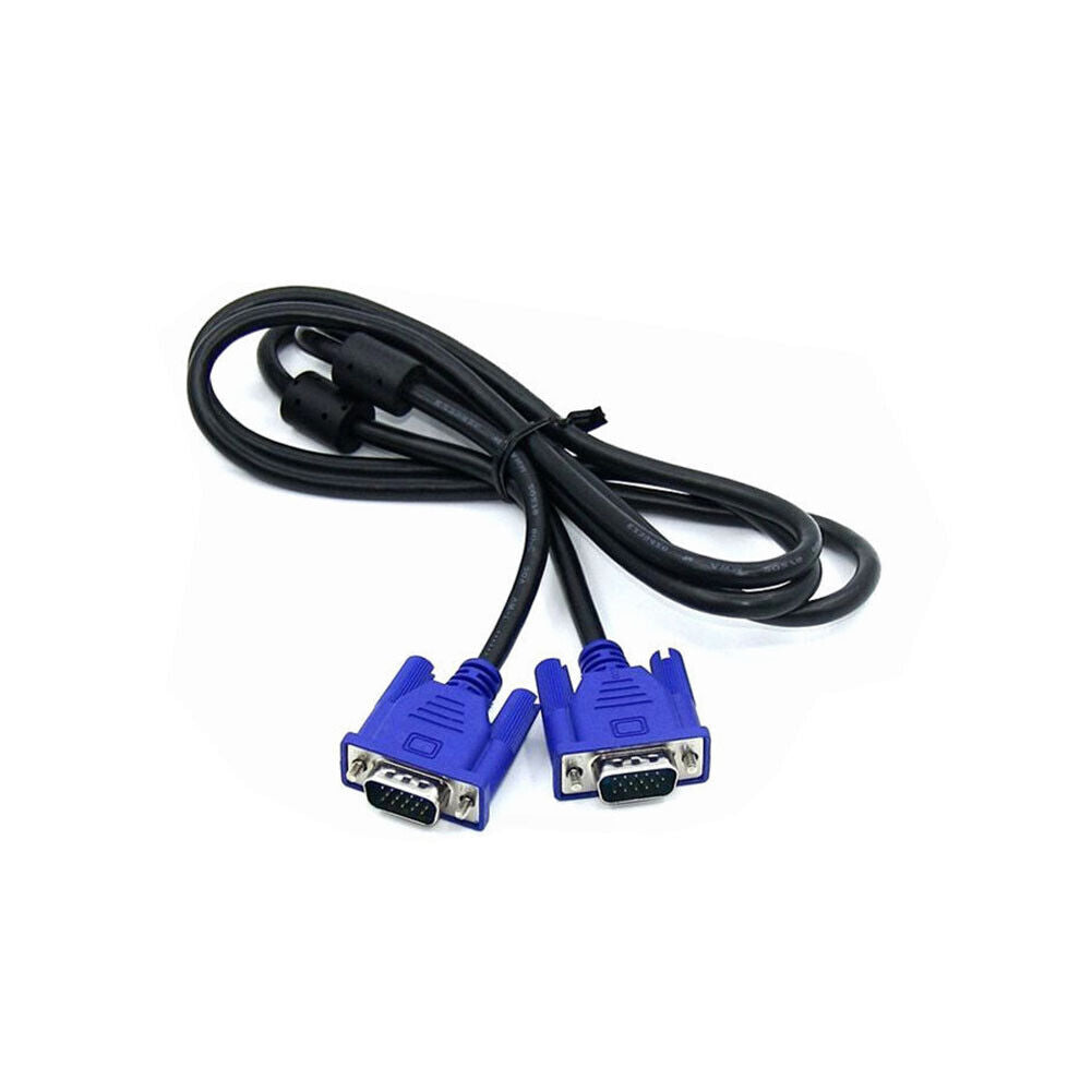 US 100x Lot SVGA SUPER VGA Monitor 15PIN M/M Male To Male Cable CORD FOR PC HDTV