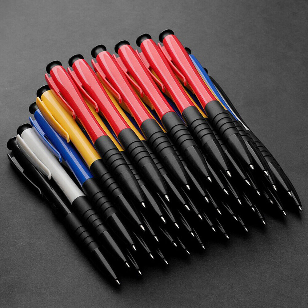 US 200 Pack Bulk Wholesale Lot Ink Pens Ball Point Plastic Retractable Blue Ink