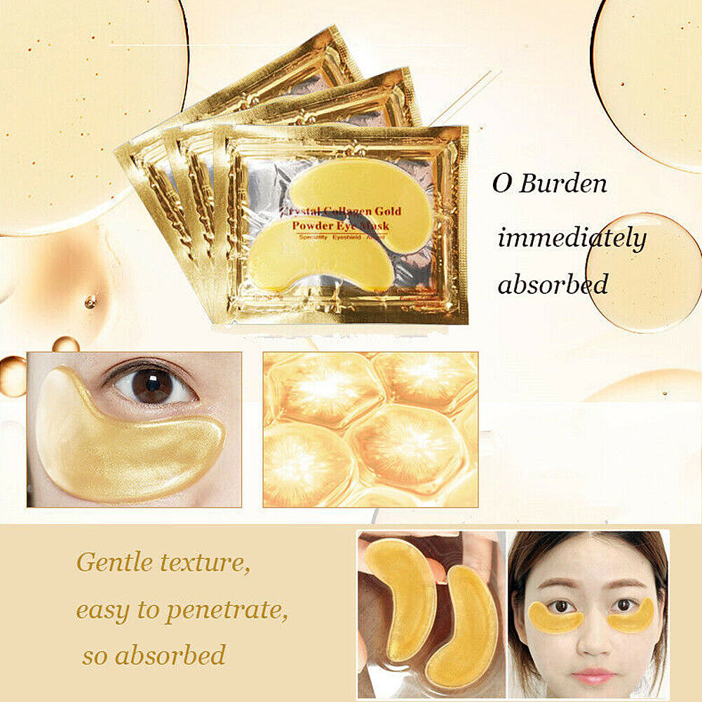 US 40 Pairs Gold Gel Under Eye Mask Patches Collagen Anti -Wrinkle Dark Circles