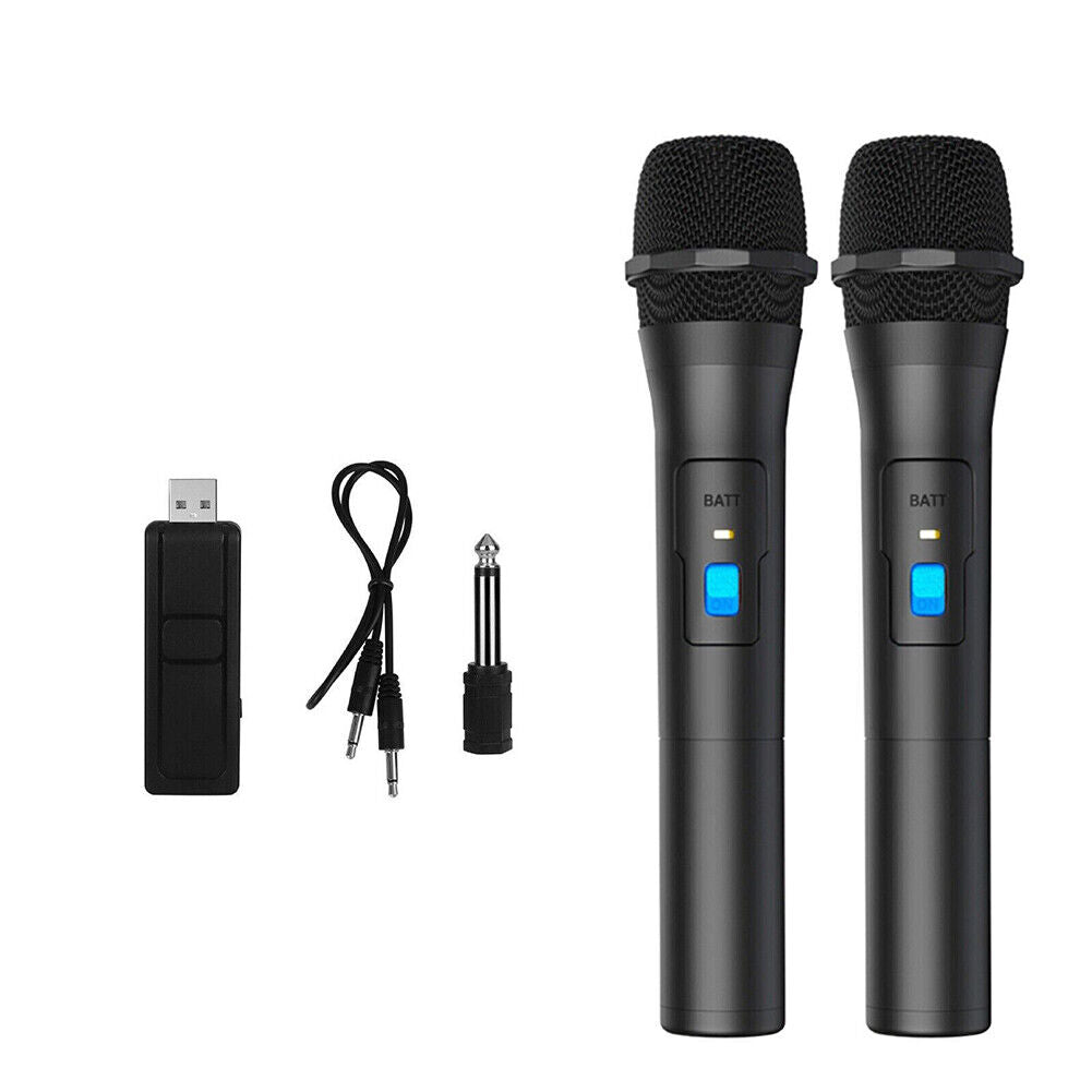 US Professional VHF Wireless Microphone Handheld Mic System Karaoke W/Receiver