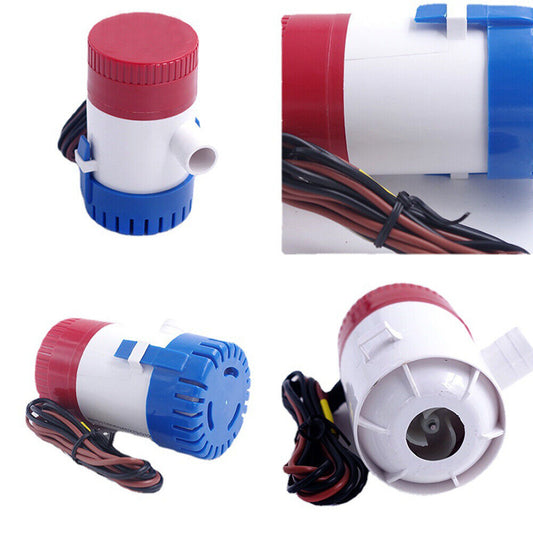 US 2 Pack 1100GPH 12V Electric Marine Submersible Bilge Sump Water Pump for Boat