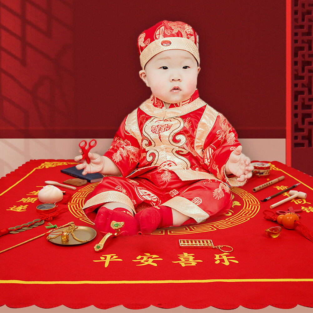 US 24 Piece Baby 1-Year Birthday Party Chinese Zhuazhou Korean Doljanchi Set Kit