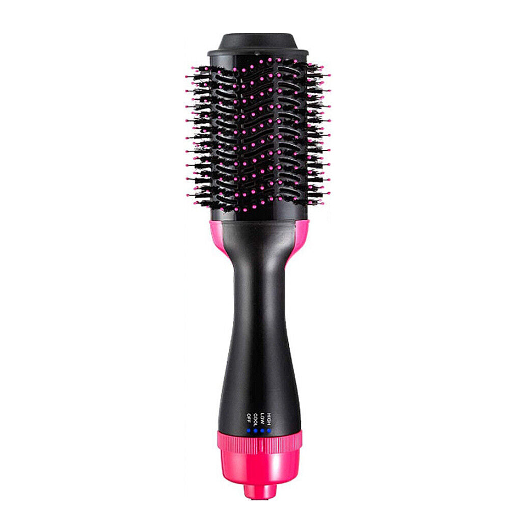 US 4-In-1 Hair Dryer Hot Air Blow Brush Detachable Volumizer Negative Ion Comb