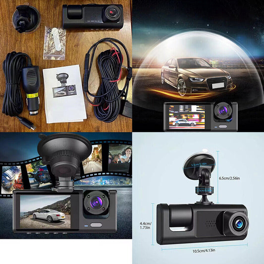 US HD 1080P Car Lens Dash Cam Front/Rear/Inside Video Recorder Camera G-sensor