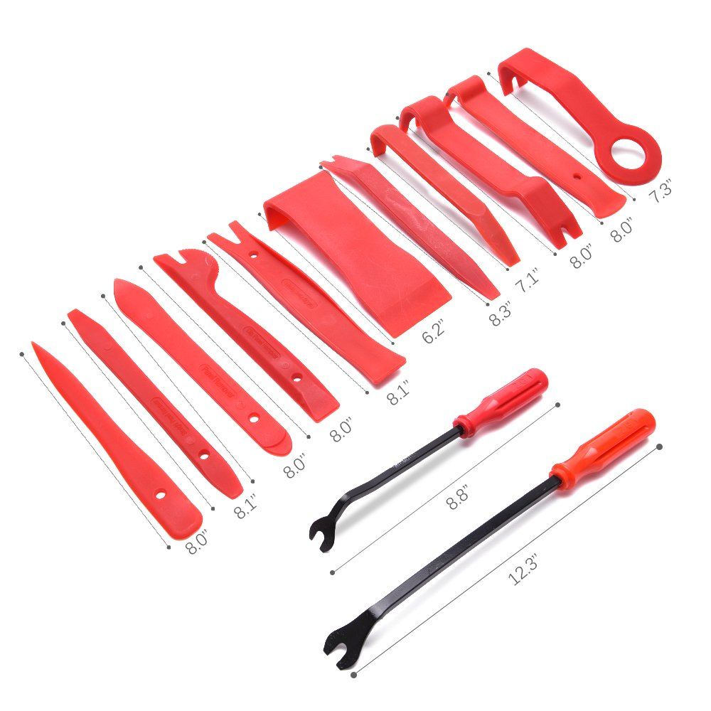 Fasmov 11 pc Auto Trim Removal Tool Set and 2 Fastener Removers