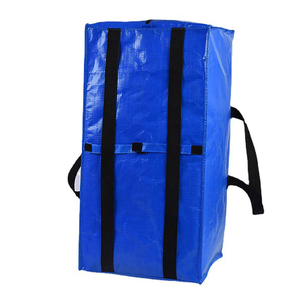 US 3 Pcs Heavy Duty Extra Large Storage Bag Blue Moving Water Resistant Bag Tote