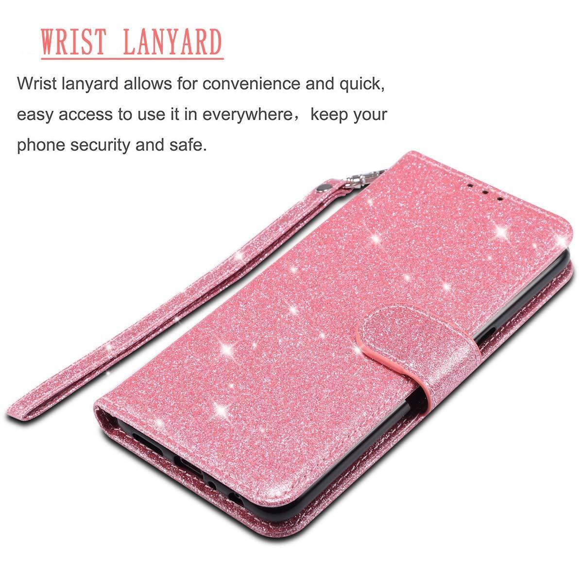 LG V60 Thinq/LG G9 Thinq Flip Glitter Bling Leather Wallet Protective Phone Case