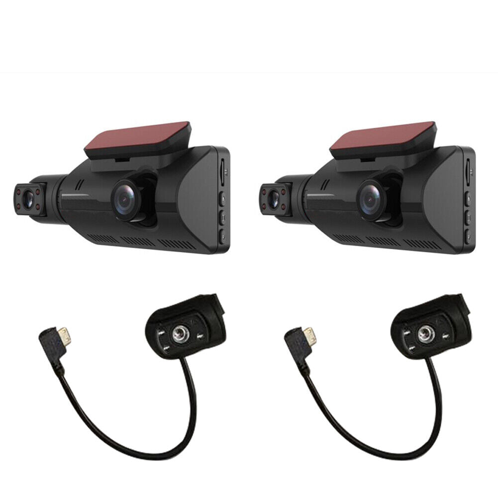 US 1080P Dual Lens Car DVR Dash Cam Video Recorder G-Sensor Front Inside Camera