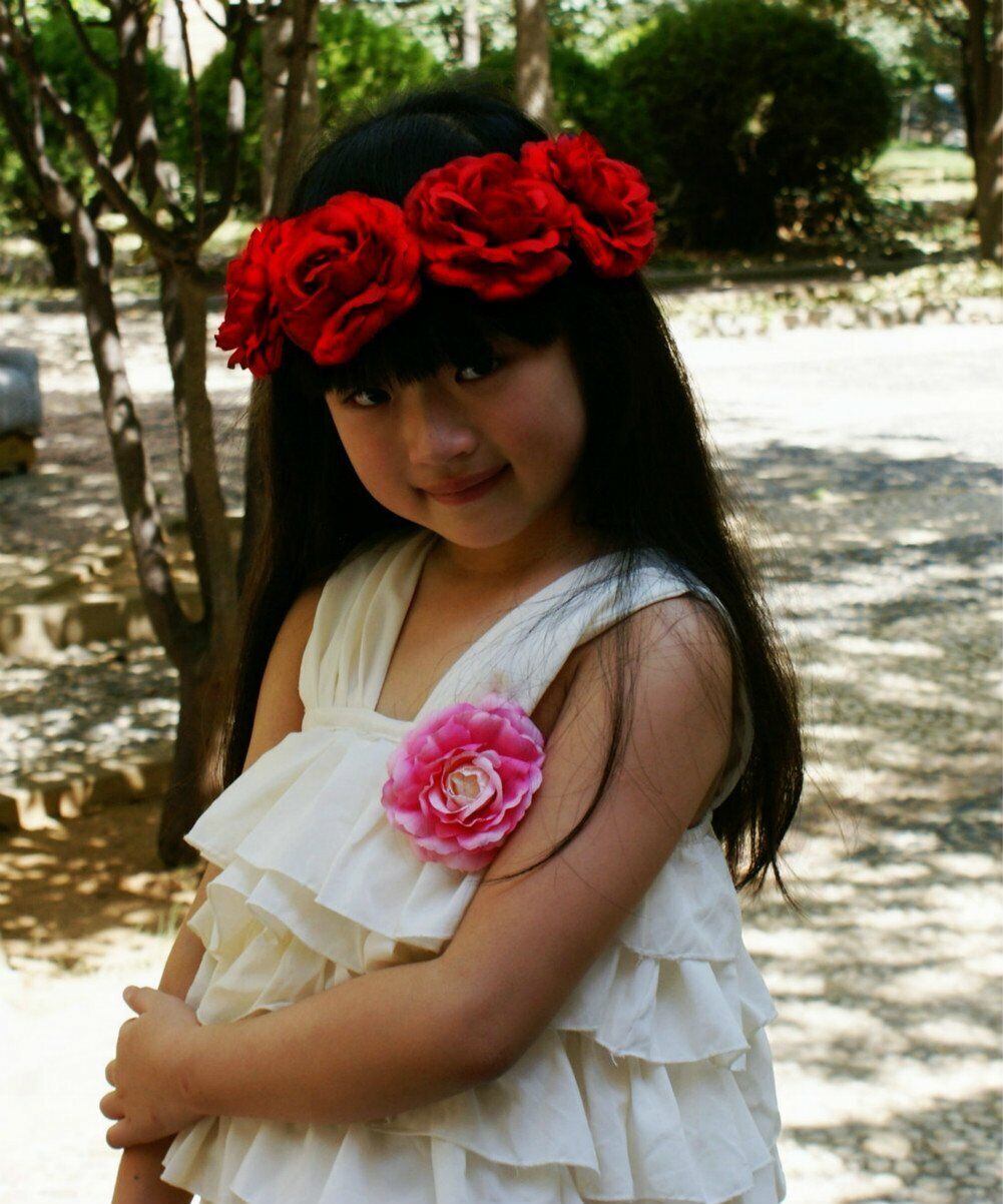 Cinderella's Festival Boho Hippy Hair Head Band/Rose Crown/hair Accessory/red