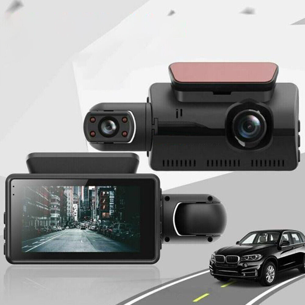 US 1080P Dual Lens Car DVR Dash Cam Video Recorder G-Sensor Front Inside Camera