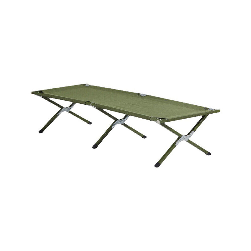 US Green Folding Camping Cot Car Tent Durable Canvas Sleeping Outdoor Steel