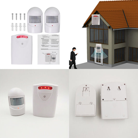 US Garage Alarm Alert Security Indoor Wireless PIR Motion Sensor System Driveway