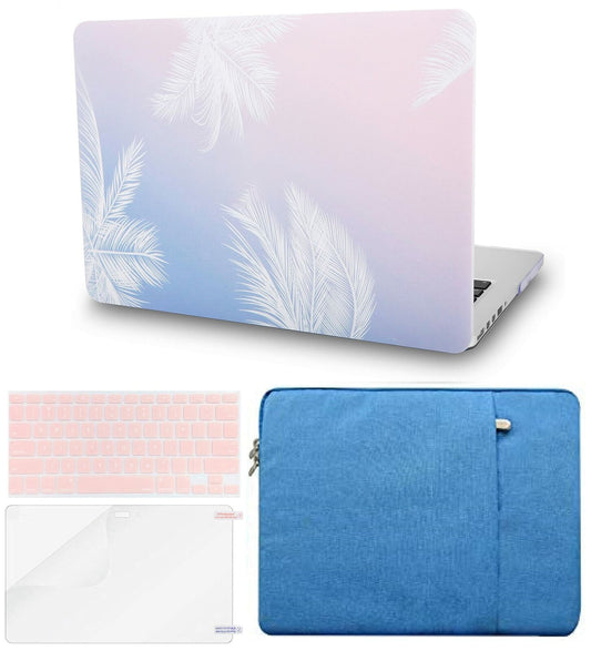 MacBook Air 13 inch Touch ID Protective Plastic Hard Shell (Blue Feather)