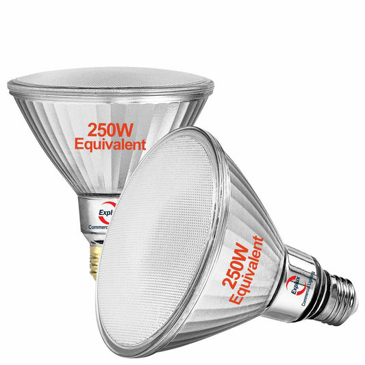 Commercial-Grade 250W LED Outdoor，2600 Lumens Dimmable, Daylight 5000K, 2-Pack