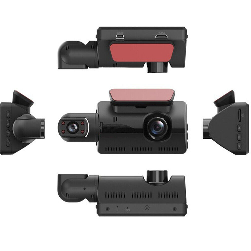 US 1080P Dual Lens Car DVR Dash Cam Video Recorder G-Sensor Front Inside Camera