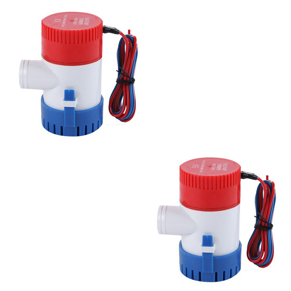 US 2 Pack 1100GPH 12V Electric Marine Submersible Bilge Sump Water Pump for Boat