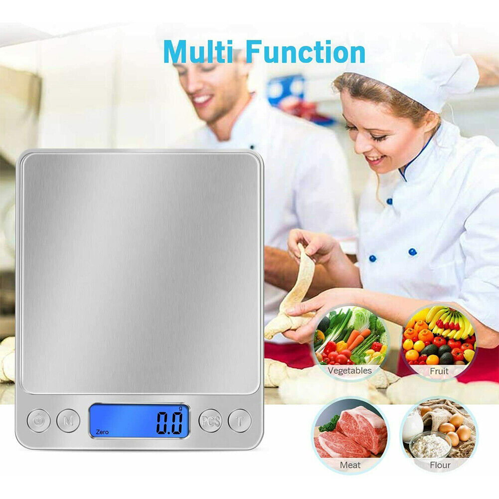 US High Accuracy Cooking Scale Digital Scale 3000gx0.1g Jewelry Gold Silver Coin