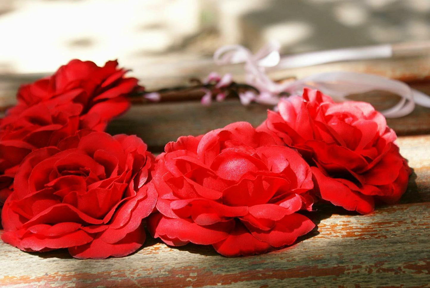 Cinderella's Festival Boho Hippy Hair Head Band/Rose Crown/hair Accessory/red