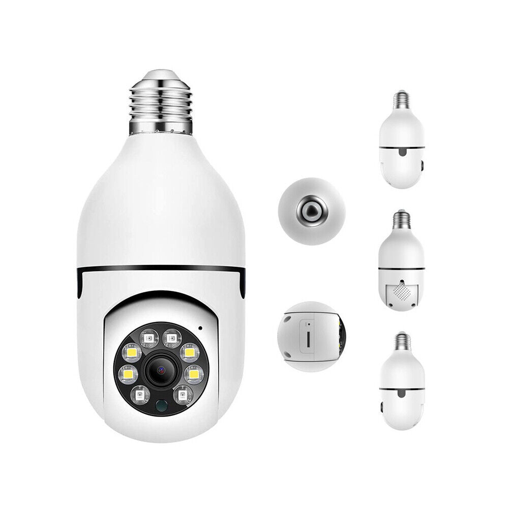 US 360° 1080P IP E27 Light Bulb Camera Wi-Fi IR Night Smart Wireless Security