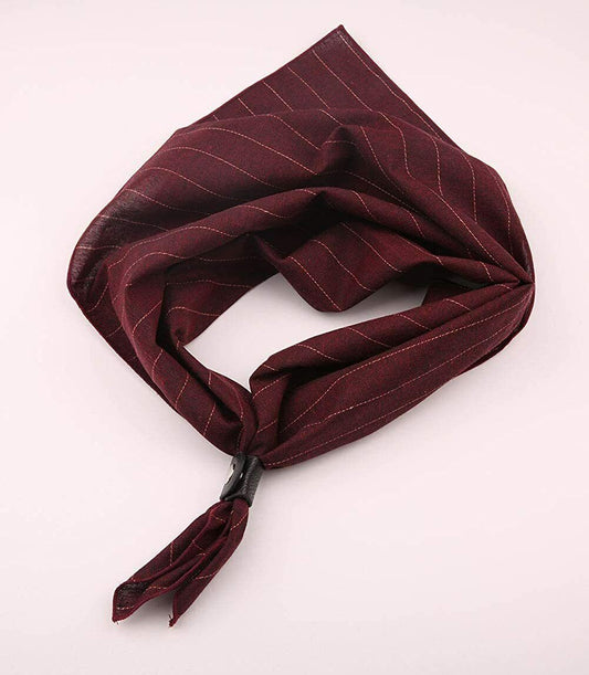 Cotton Neckerchief Men 24''× 24'' Muntifunctional Patterned Scarf with Buckle
