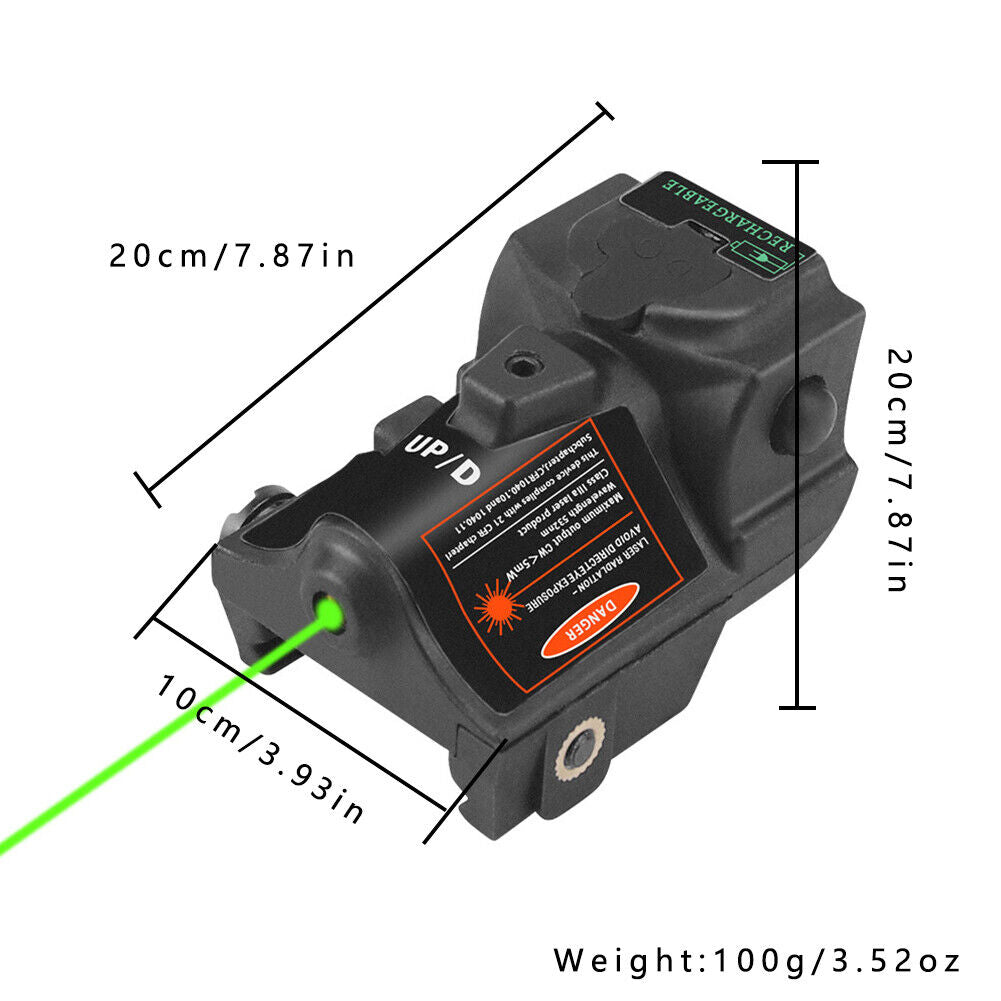 US Detachable Green Laser Sight Taurus G2 G2C G3 G3C USBRecharge Adjustable Fine