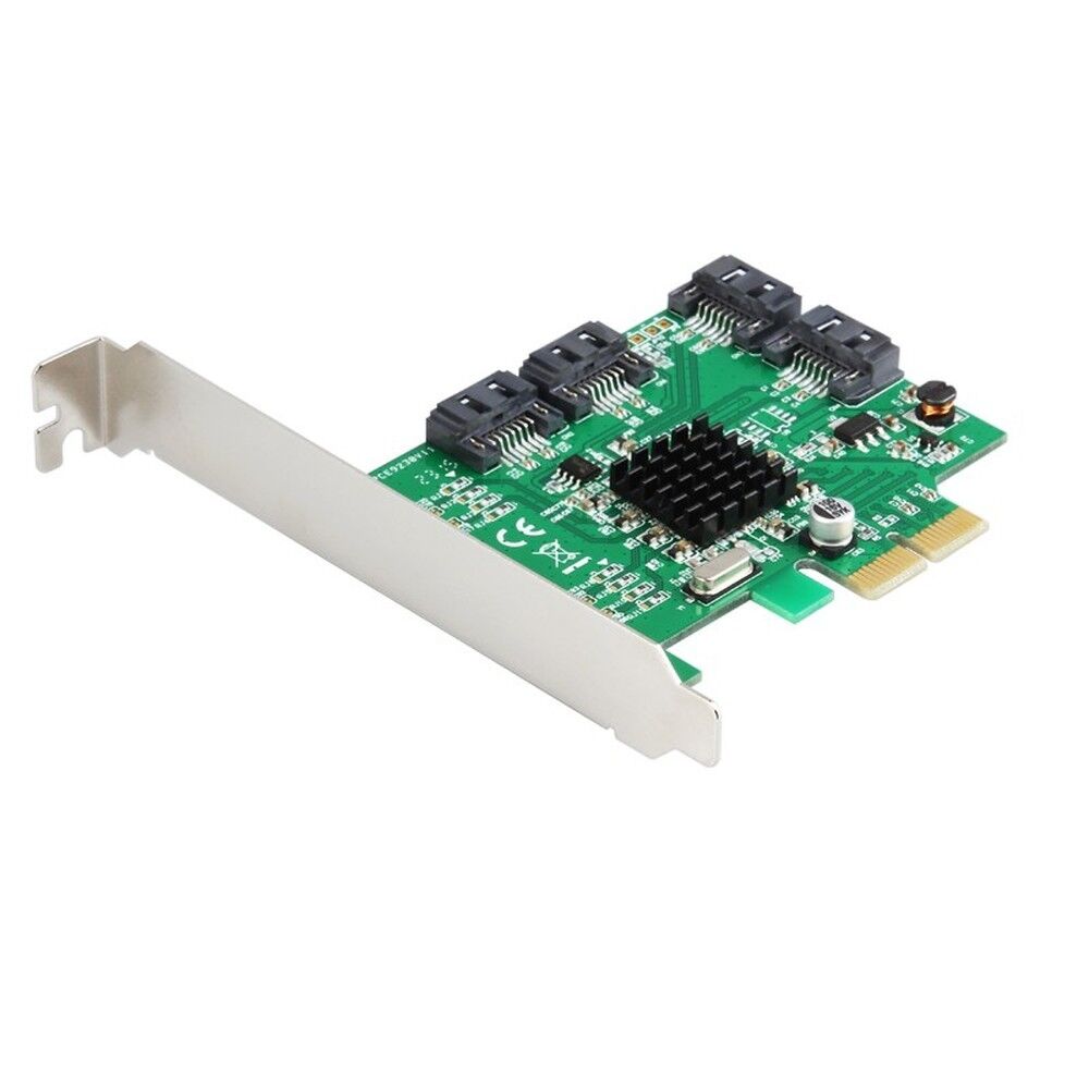 Chipset PCIe to 4-Port SATA 3.0 Raid Card 6Gb/s with Low Profile Bracket Support
