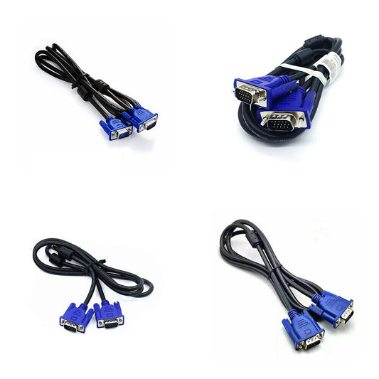 US 100x Lot SVGA SUPER VGA Monitor 15PIN M/M Male To Male Cable CORD FOR PC HDTV