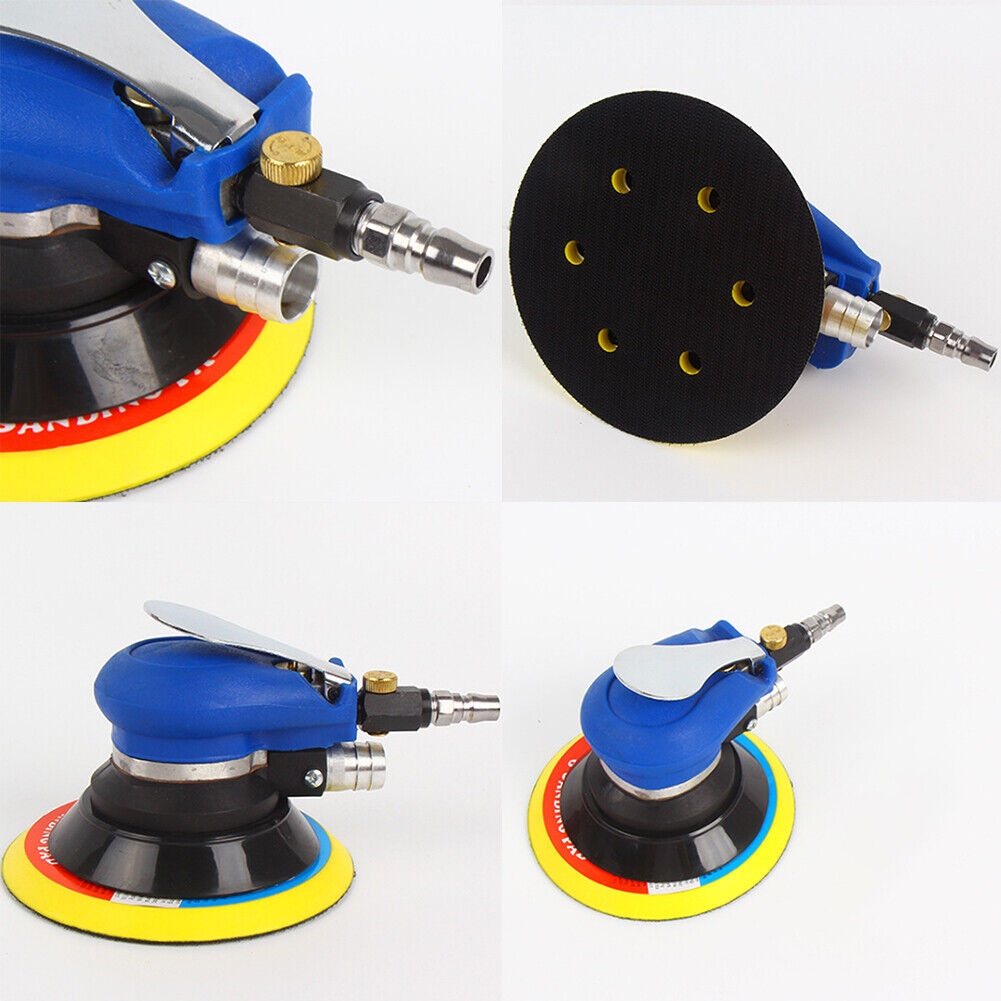 US 6'' Air Body Random Orbital Palm Sander DA Buffing Sanding 7 150mm Discs Auto