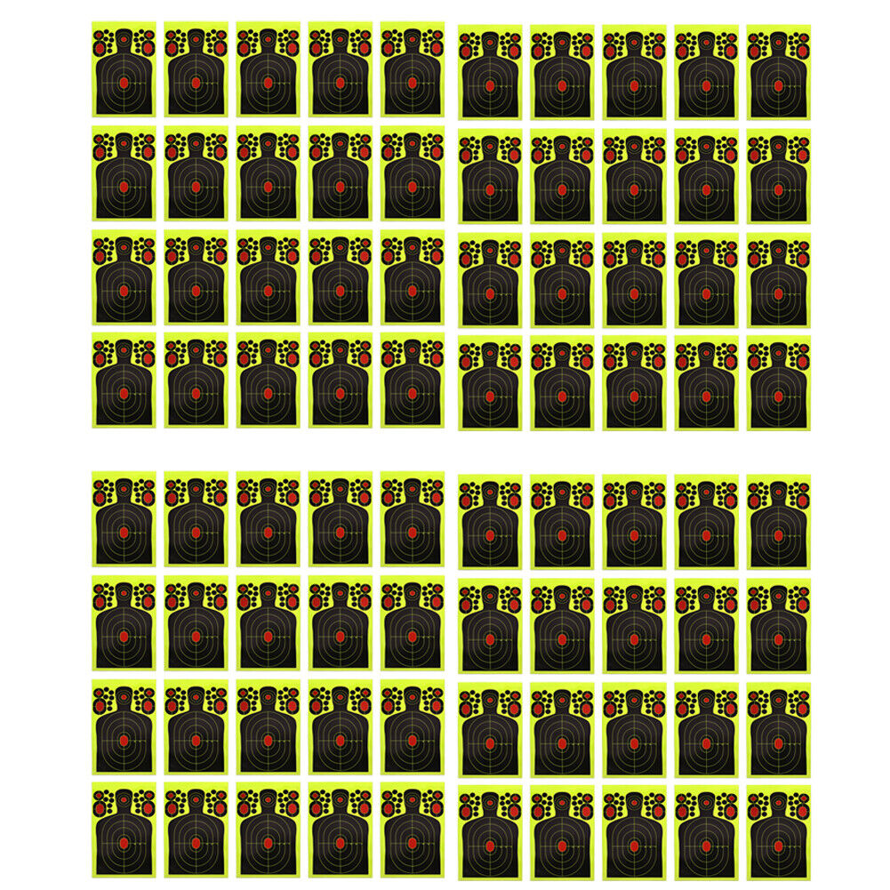 US 40 Pack 9.5” X14.5" Reactive Splatter Gun Rifle Pistol Shooting Targets Glow