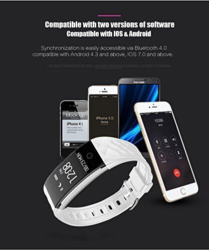 Smart Watch,Waterproof Bluetooth 4., Heart Rate Sleep Quality Monitor