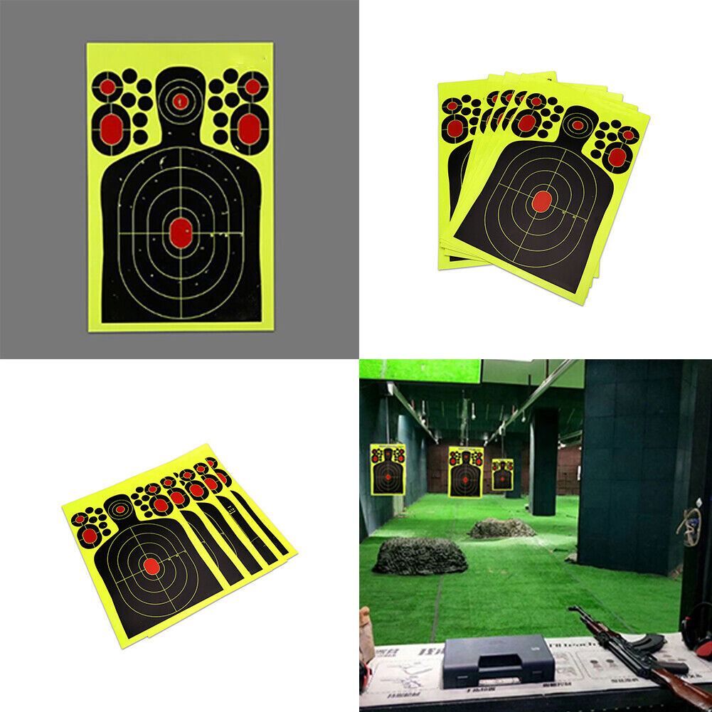 US 40 Pack 9.5” X14.5" Reactive Splatter Gun Rifle Pistol Shooting Targets Glow