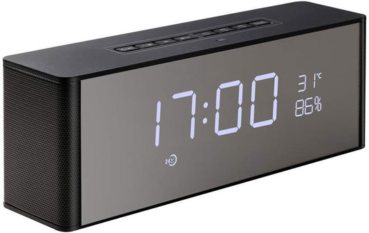 Wireless Speaker, Alarm Clock, Digital FM Radio, 3.5mm Aux Line-in TF Card Play