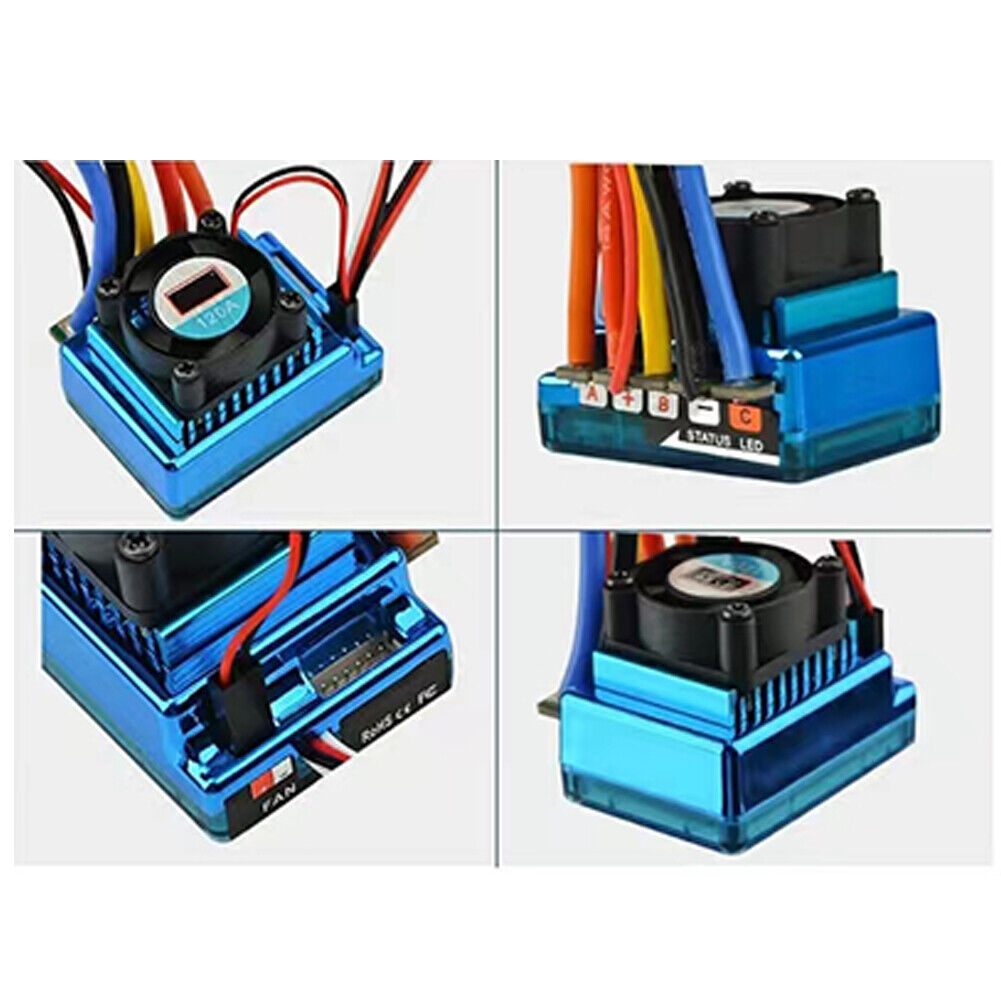 US 120A ESC Combo SetFor 1/10 RC CarTruck 3650 3900KV Waterproof Brushless Motor