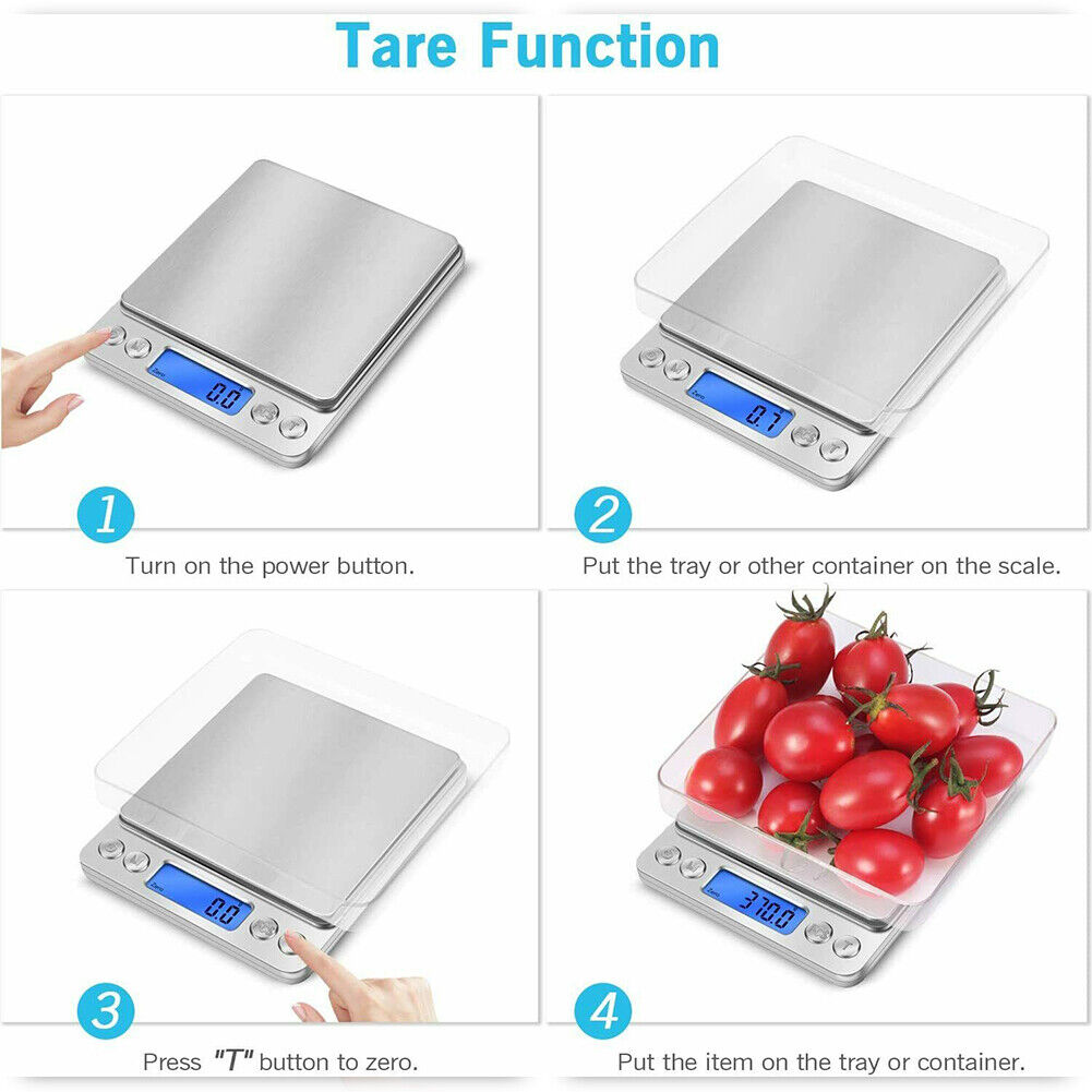 US High Accuracy Cooking Scale Digital Scale 3000gx0.1g Jewelry Gold Silver Coin