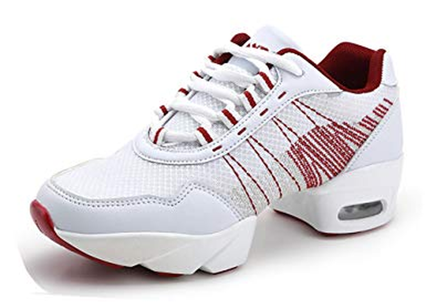 Womens Mesh Soft Sole Lace-up Lining Dance Sneaker