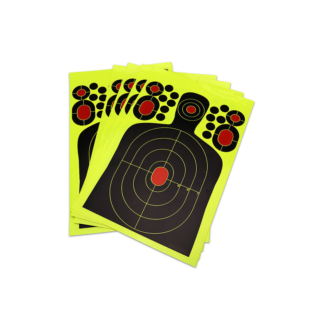 US 40 Pack 9.5” X14.5" Reactive Splatter Gun Rifle Pistol Shooting Targets Glow