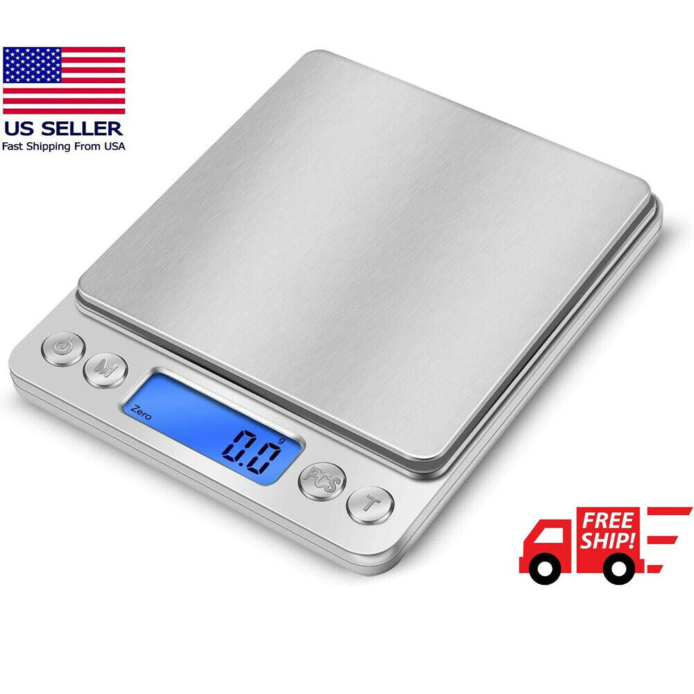 US High Accuracy Cooking Scale Digital Scale 3000gx0.1g Jewelry Gold Silver Coin
