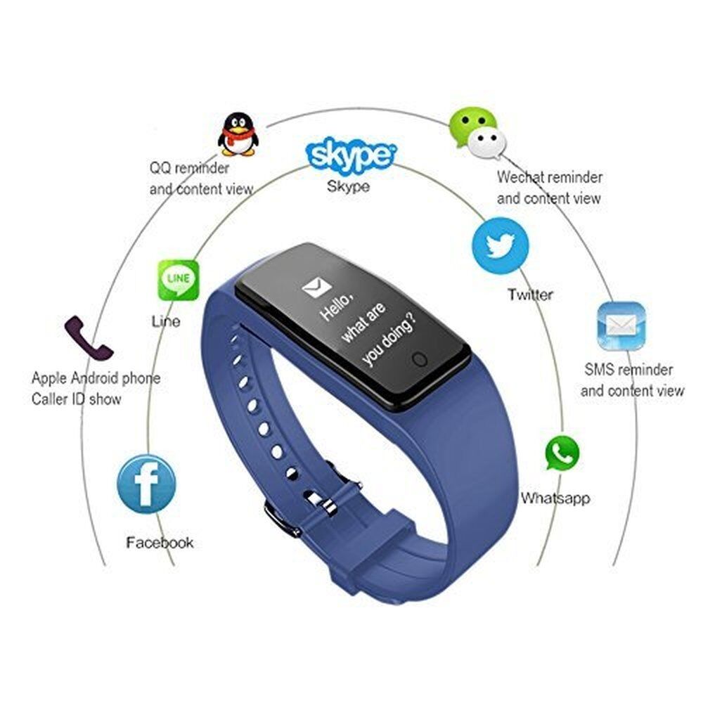 Waterproof Bluetooth Smart Watch with Blood Pressure/Heart Rate/Sleep Monitor