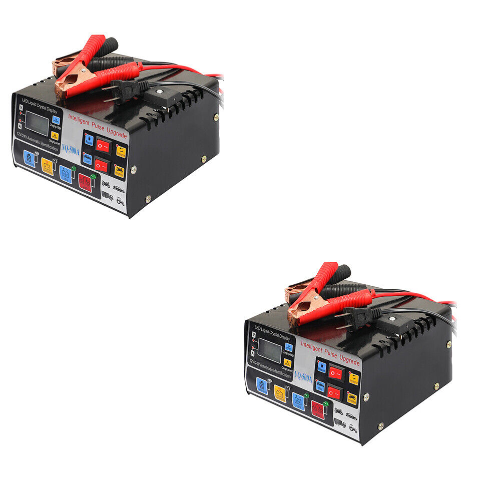 Intelligent Automatic Car Battery Charger 12/24V 9A Pulse Repair Starter AGM/GEL